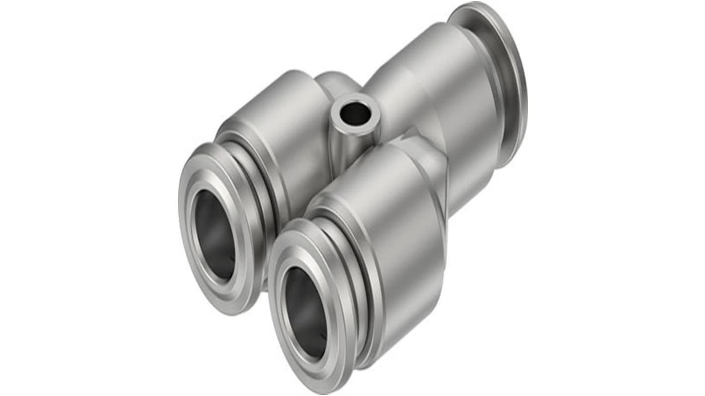Festo NPQR Series Push-in Fitting, Push In 6 mm to Push In 6 mm, Tube-to-Tube Connection Style, NPQR-Y-Q6