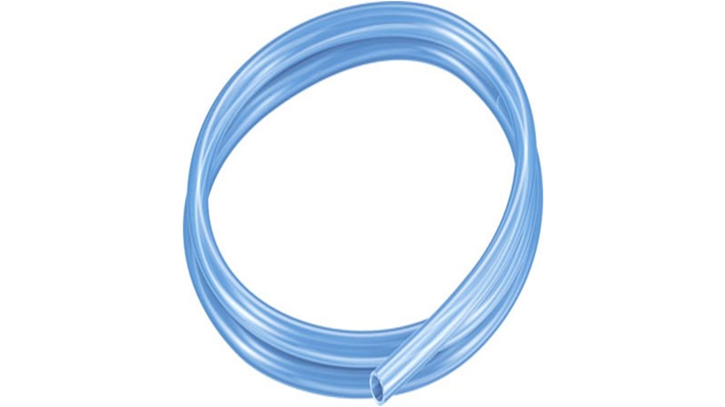 Tube en plastique, Bleu, Rond, Dia. 10mm x 7mm x 3mm