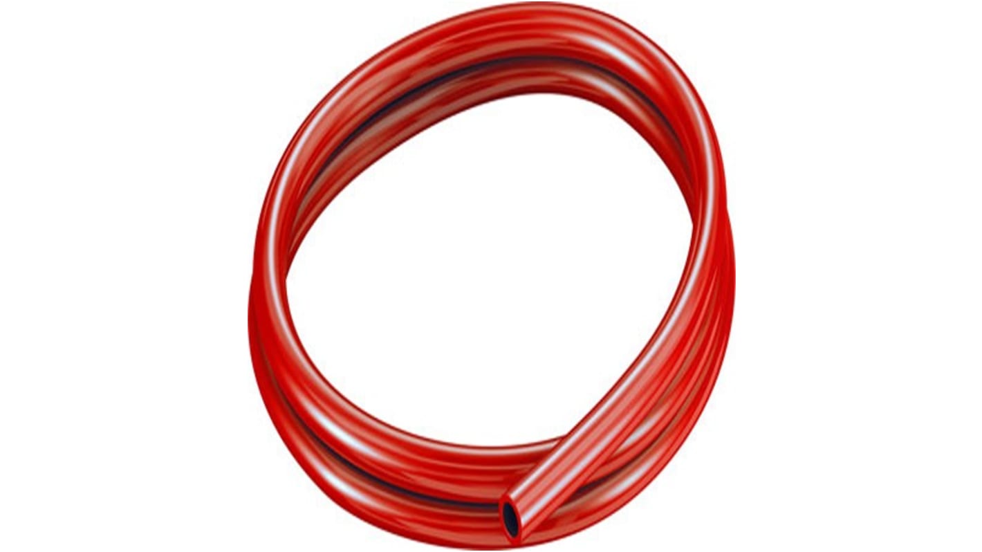 Tubo in plastica Rosso Circolare x 8mm ID x 12mm OD x 4mm