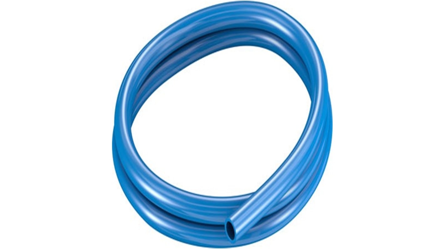 Tube en plastique, Bleu, Rond, Dia. 9.8mm x 14mm x 4.2mm