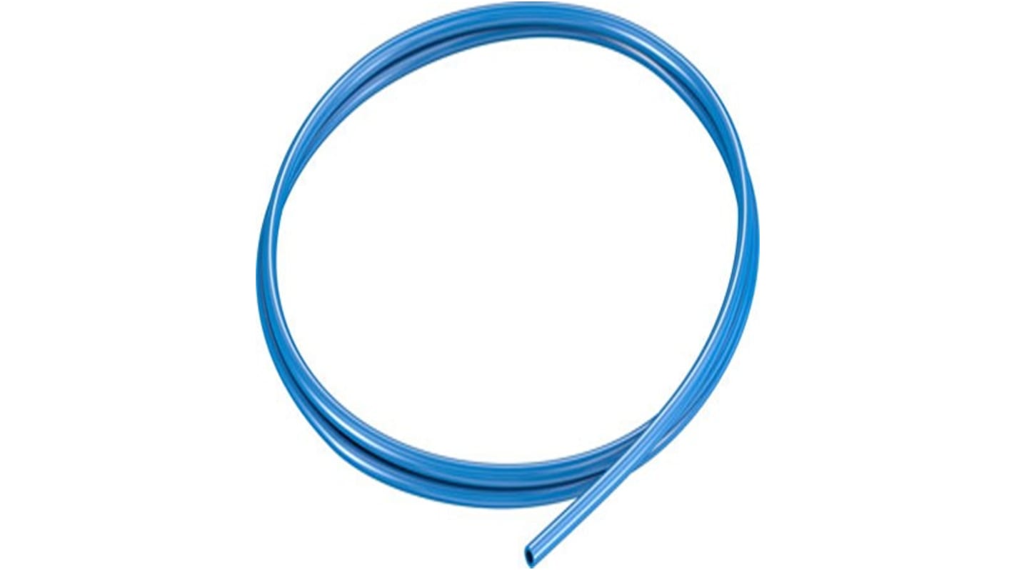 Tube en plastique, Bleu, Rond, Dia. 4mm x 2.6mm x 1.4mm