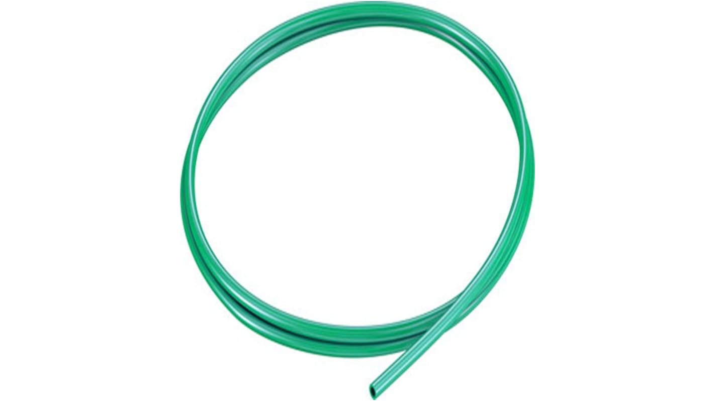 Tube en plastique, Vert, Rond, Dia. 4mm x 2.6mm