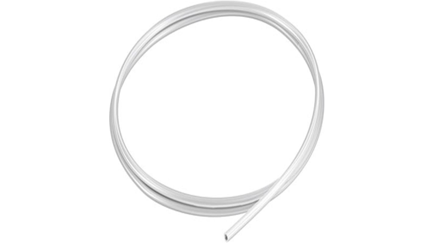 Tube en plastique, Naturel, Rond, Dia. 4mm x 2.6mm x 1.4mm