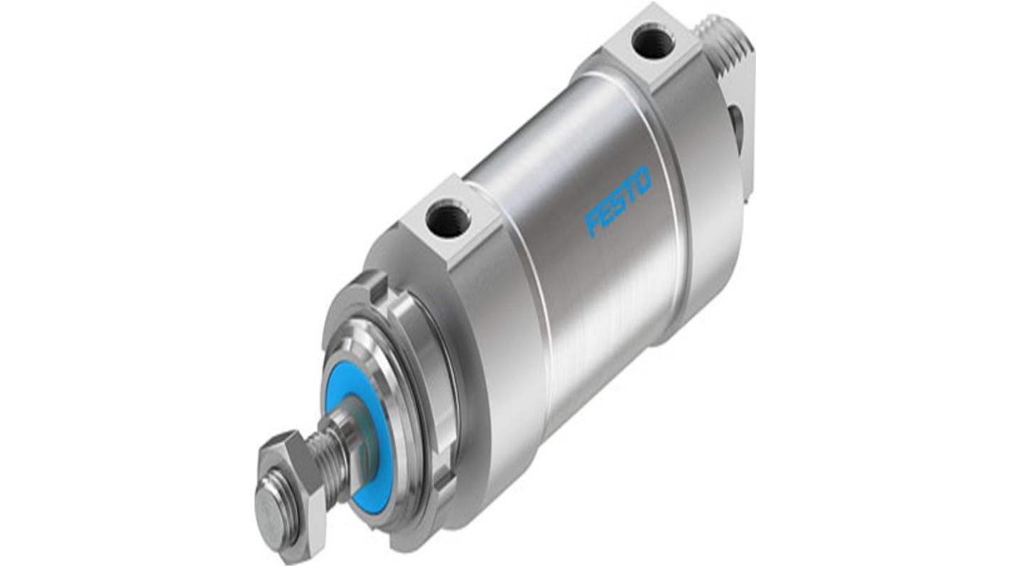 Festo Pneumatic Piston Rod Cylinder - DSNU-63-40, 63mm Bore, 40mm Stroke, DSNU Series, Double Acting