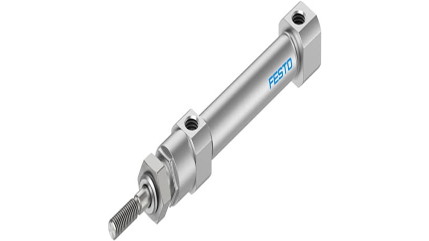 Festo Pneumatic Roundline Cylinder - DSNU-S-8, 8mm Bore, 25mm Stroke, DSNU Series, Double Acting