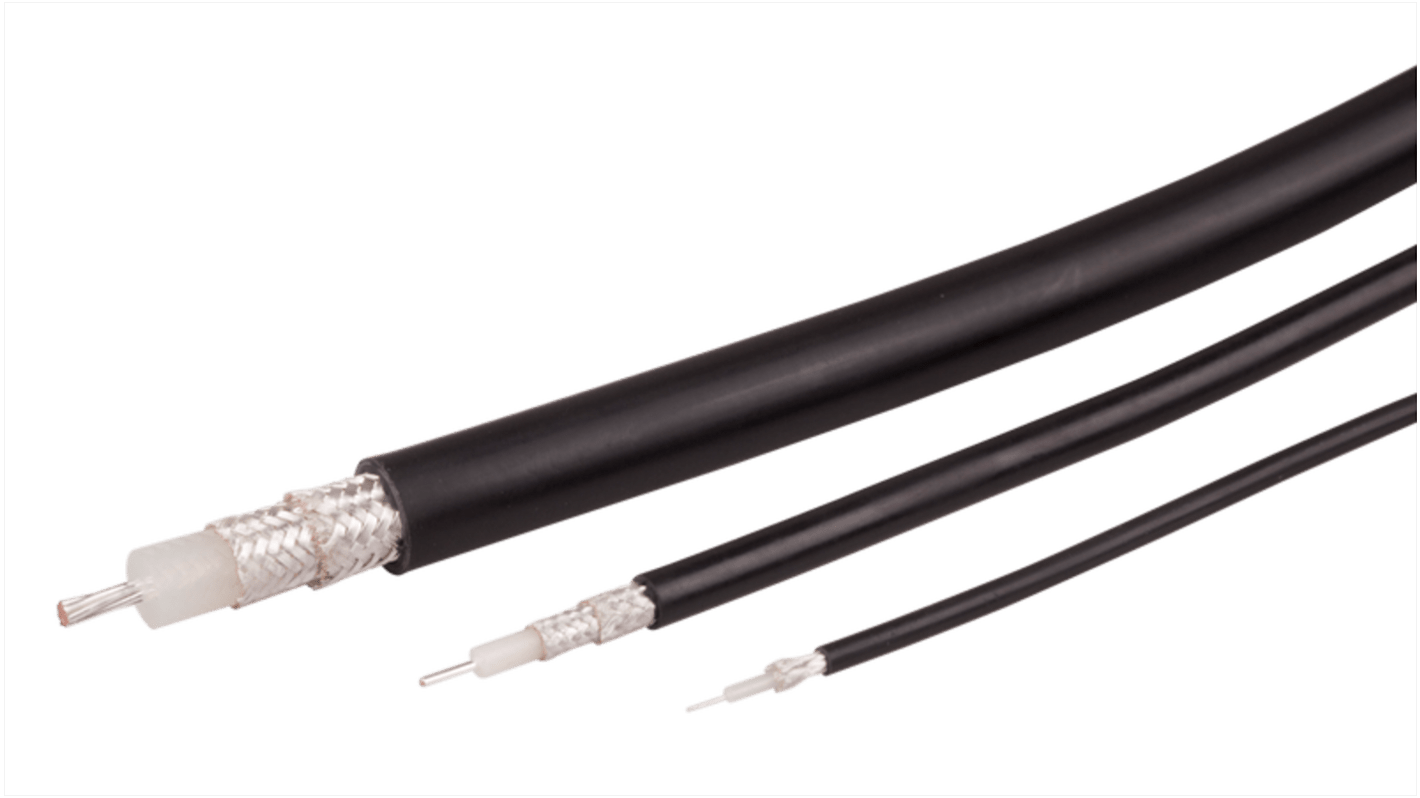 Huber+Suhner RADOX RF Series Cable, 1m, RG142 Coaxial, Unterminated