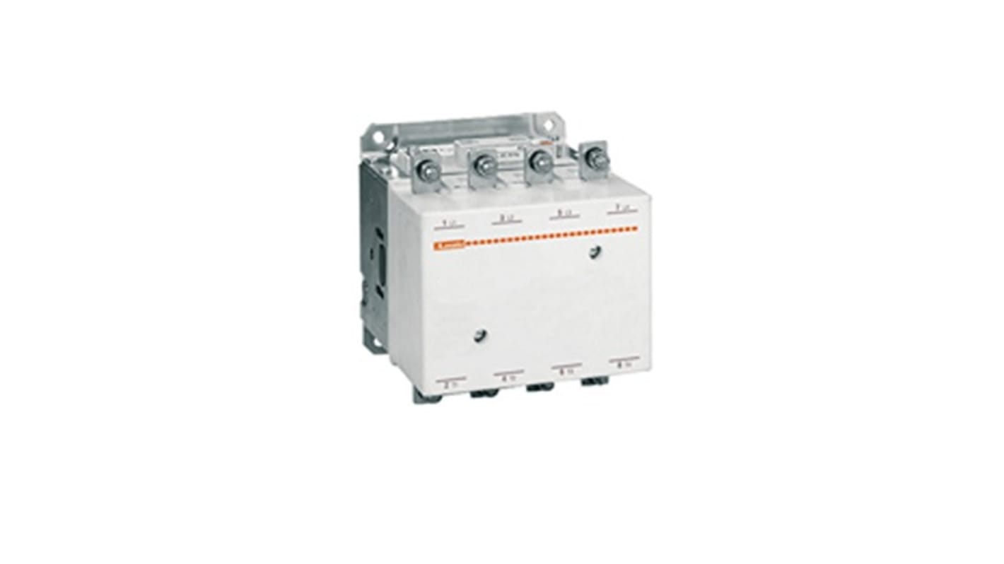 Contactor Lovato B250 de 4 polos, 350 A, bobina 125 V, 380 kW