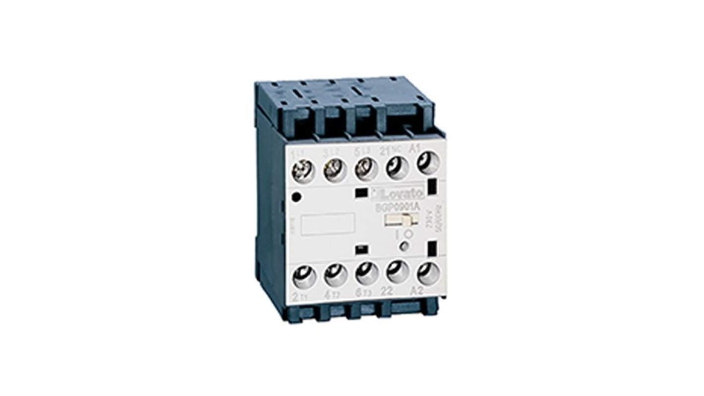 Lovato BGP09 Contactor, 60 V Coil, 4-Pole, 20 A, 22 kW, 690 V