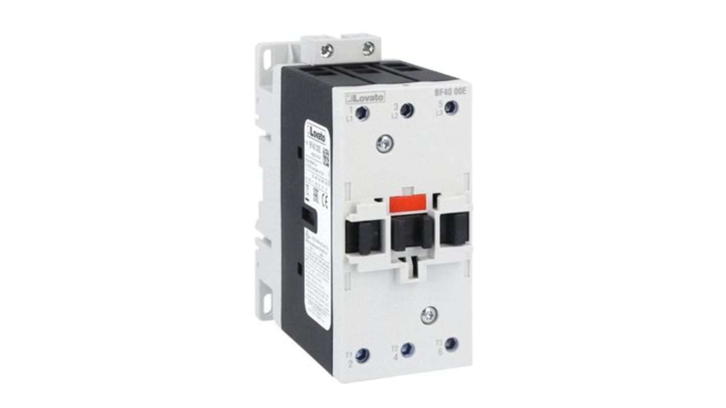 Contactor Lovato BF40 de 3 polos, 40 A, bobina 110 Vac / dc, 30 kW