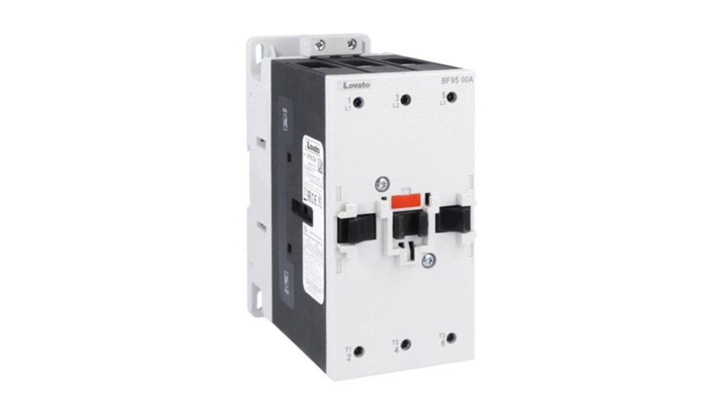 Contactor Lovato BF95 de 3 polos, 95 A, bobina 460 V ac, 90 kW