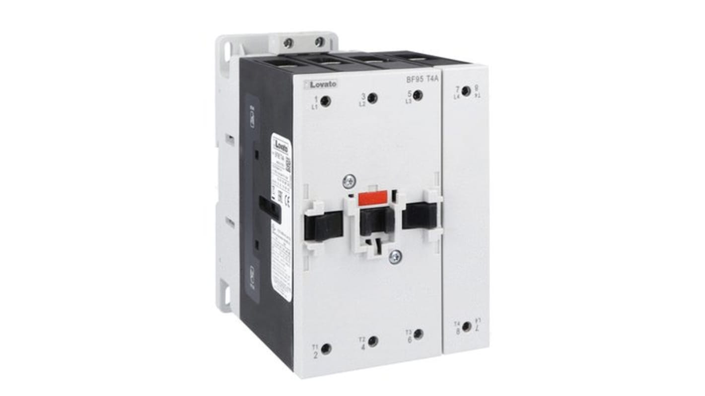 Contactor Lovato BF95 de 4 polos, 140 A, bobina 230 V ac