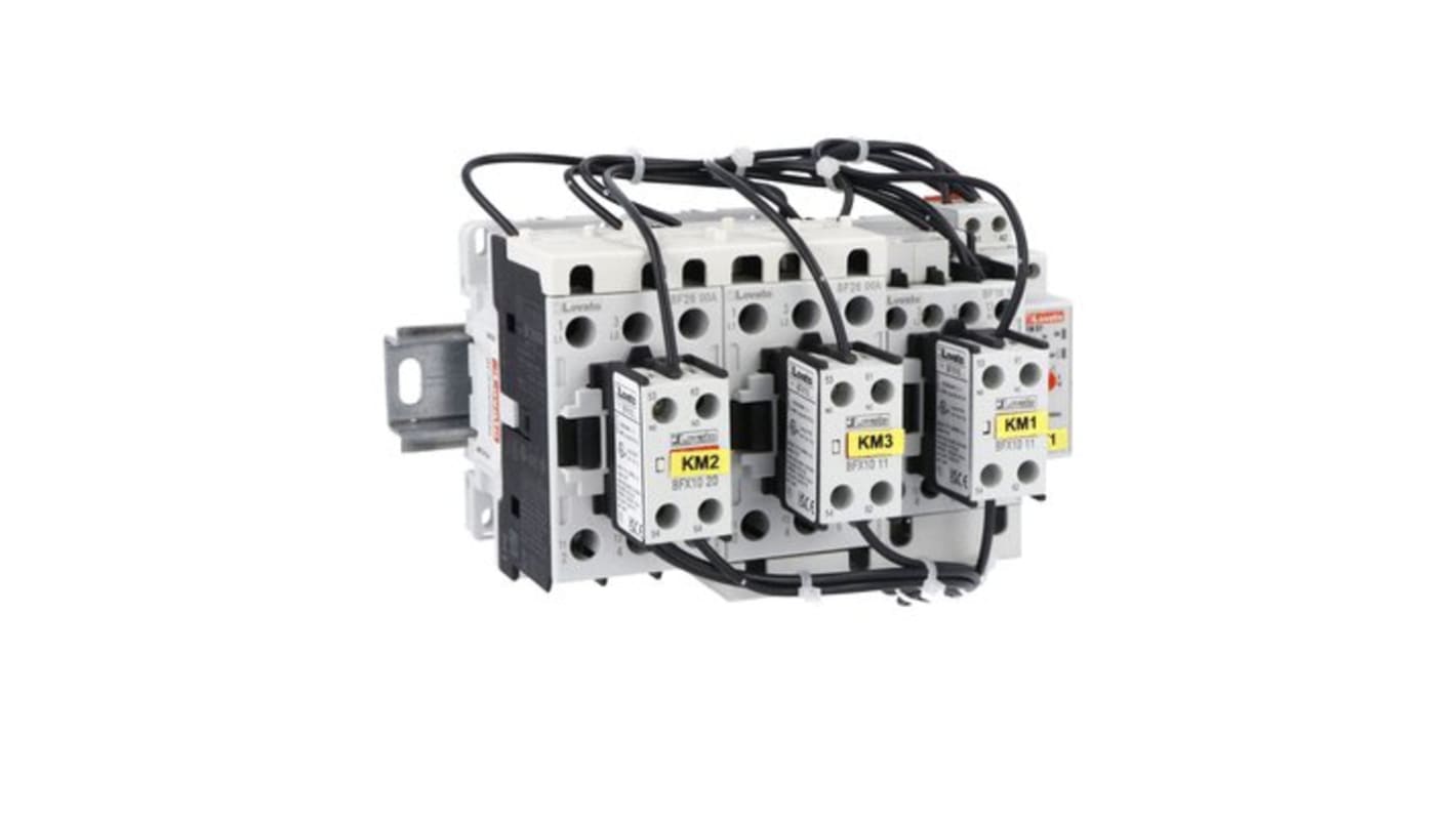 Arrancador estrella triángulo Lovato BFA026, 43 A, 440 V ac, 22 kW, trifásico