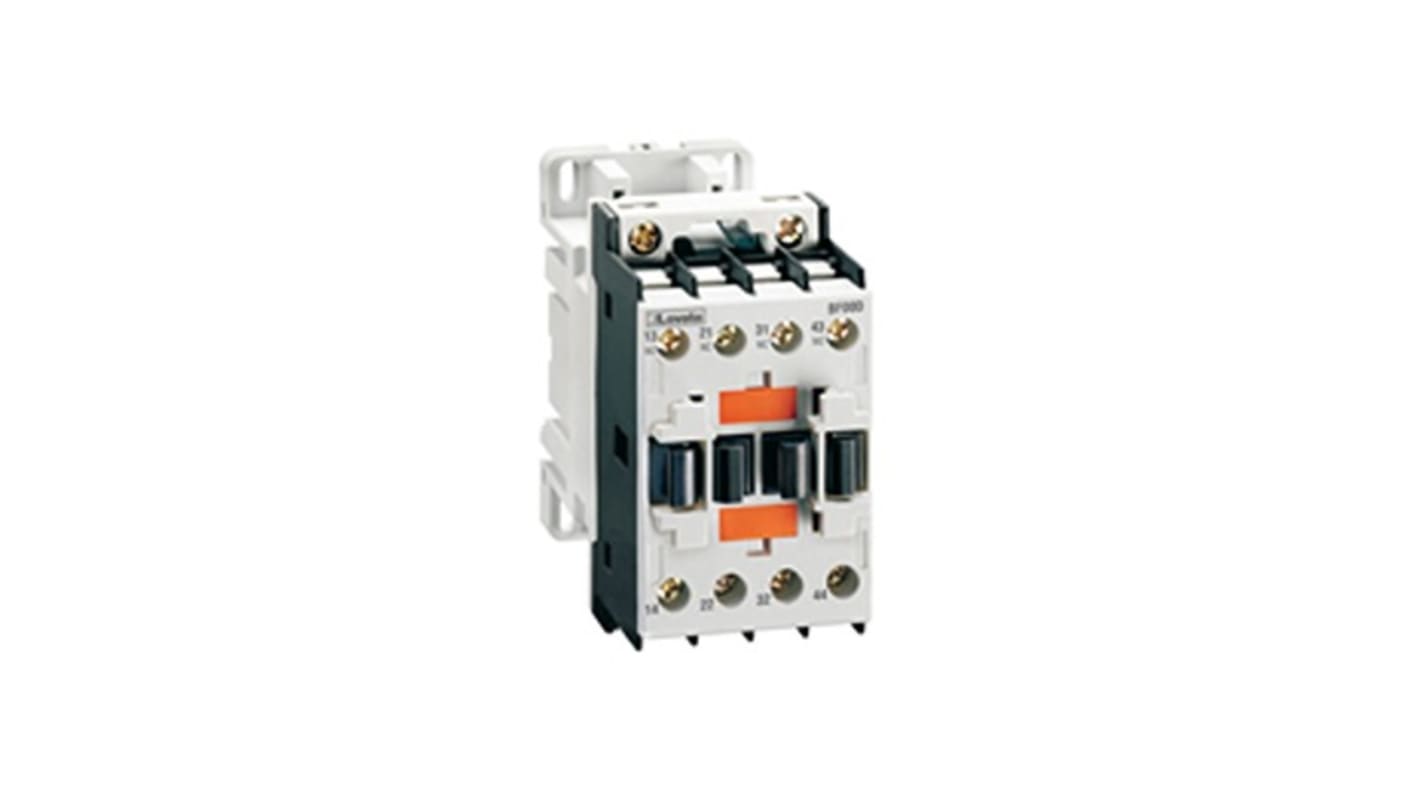 Lovato Auxiliary Contact, 4 Contact, 2NO + 2NC, DIN Rail, BF00