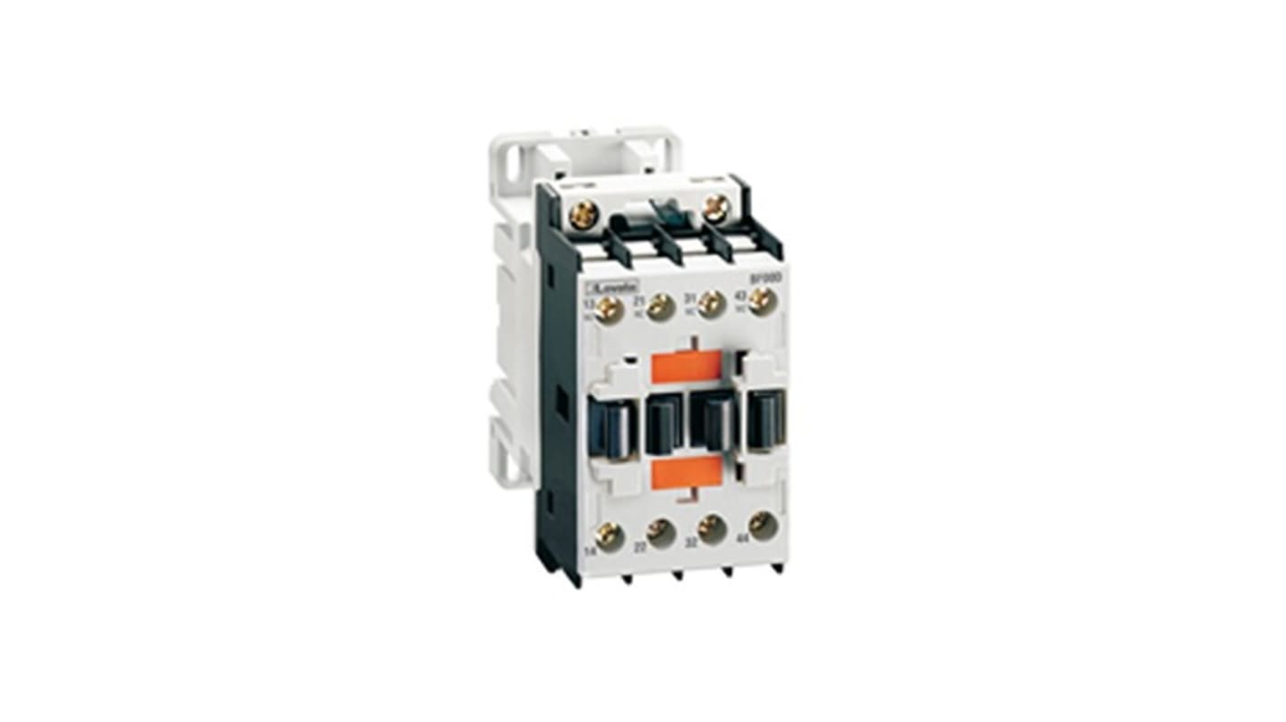 Lovato Auxiliary Contact, 4 Contact, 3NO + 1NC, DIN Rail, BF00