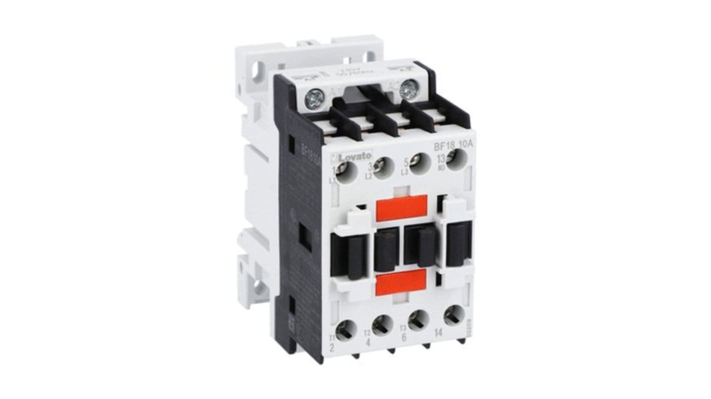 Lovato BF18 Contactor, 48 V Coil, 3-Pole, 18 A, 10 kW, 1NO, 690 V