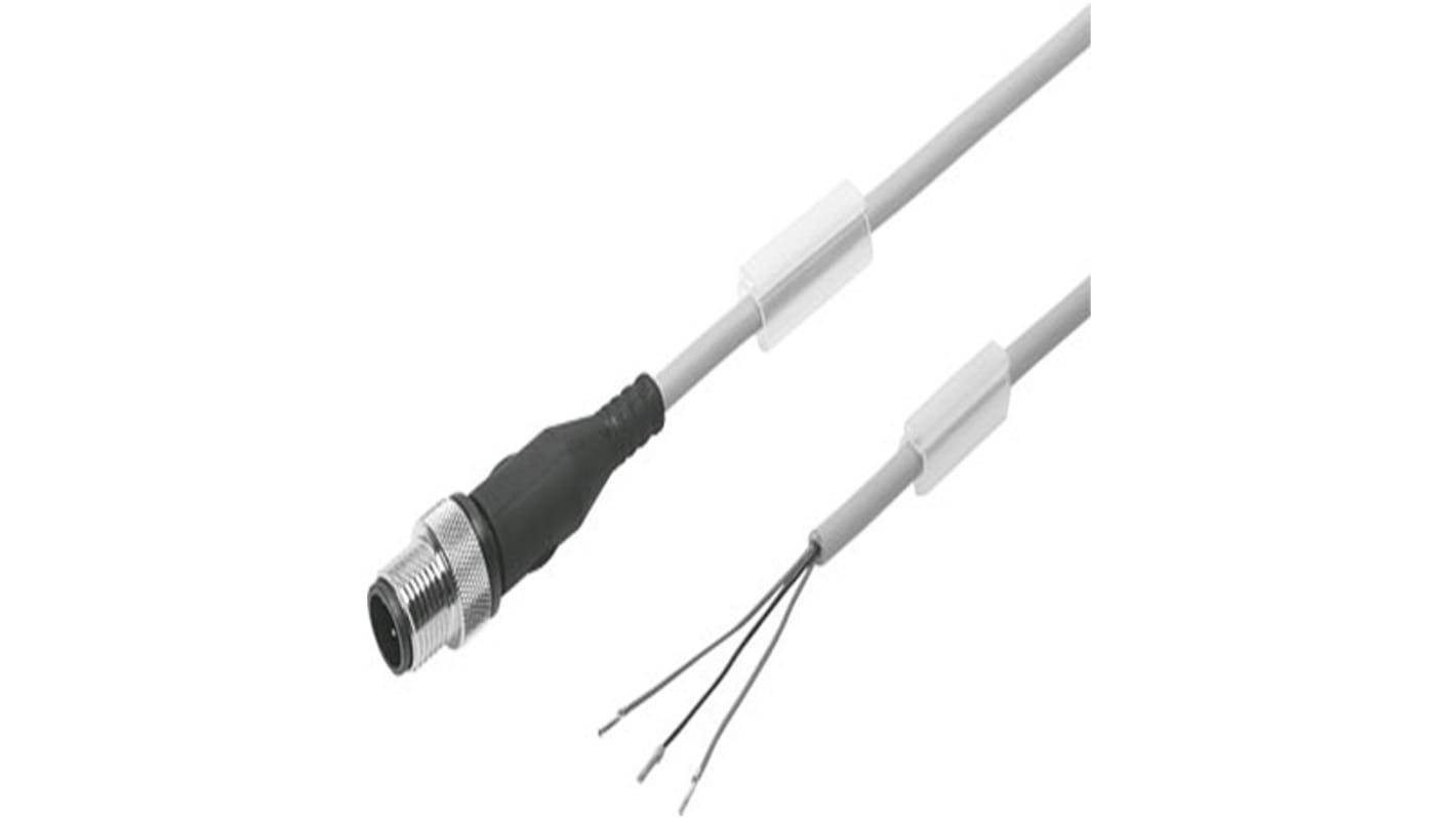 Straight Female 3 way M12 to 3 way Pigtail Cable, 1m