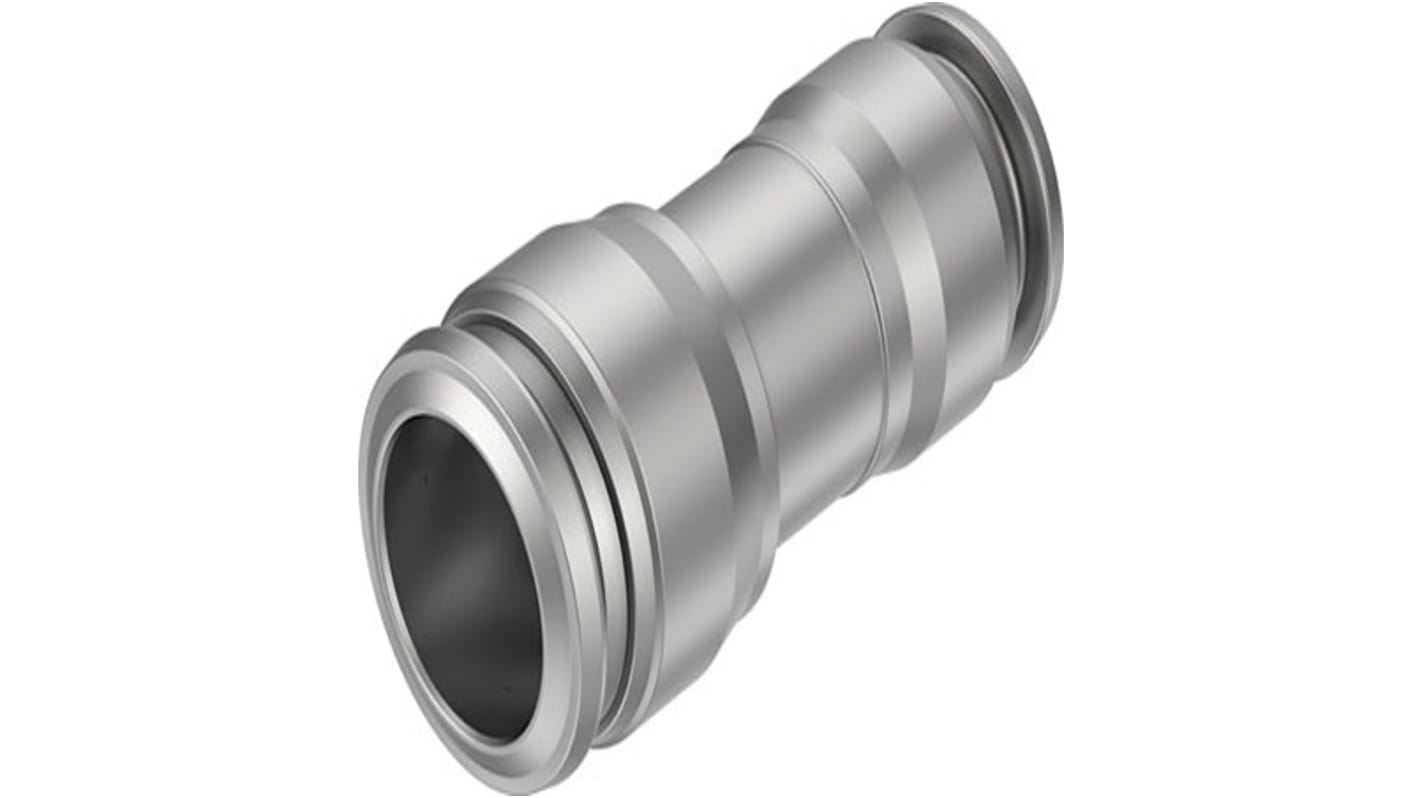 NPQR Series Straight Fitting, Push In 16 mm to Push In 12 mm, Tube-to-Tube Connection Style, NPQR-D-Q16
