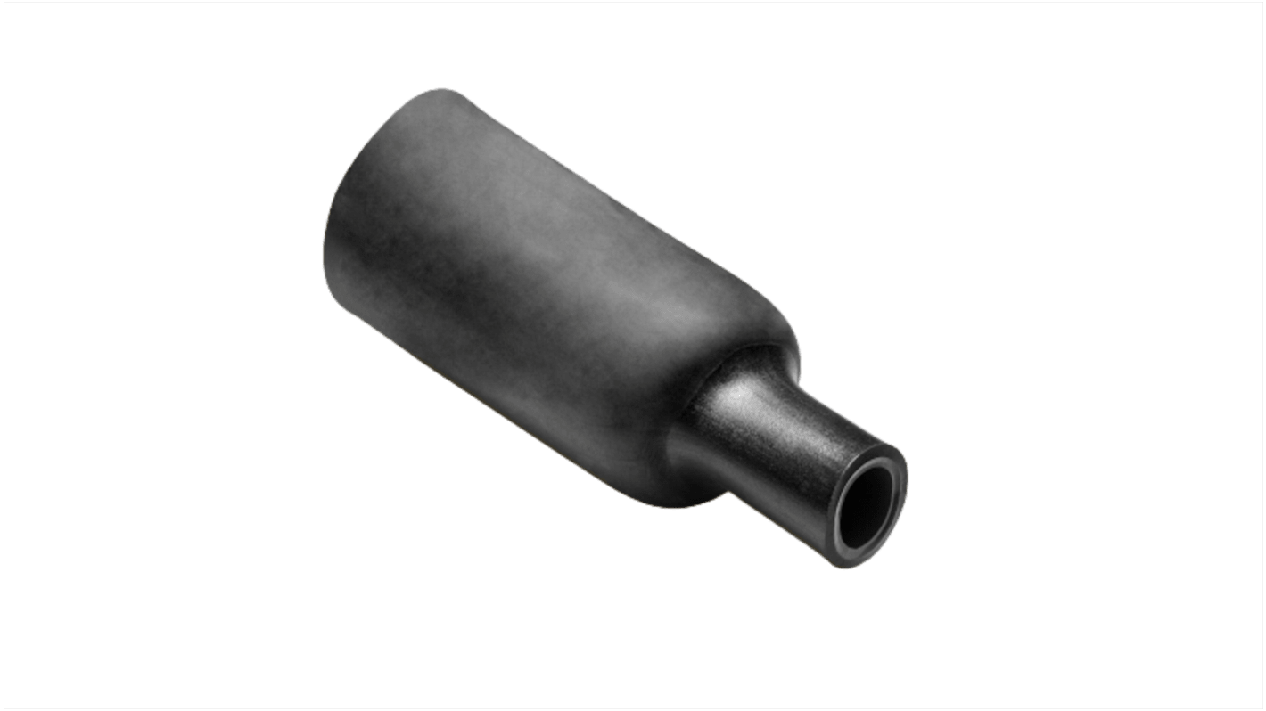 TE Connectivity Heat Shrink Tubing, Black 6mm Sleeve Dia. 3:1 Ratio, RAYCHEM DWHF Series