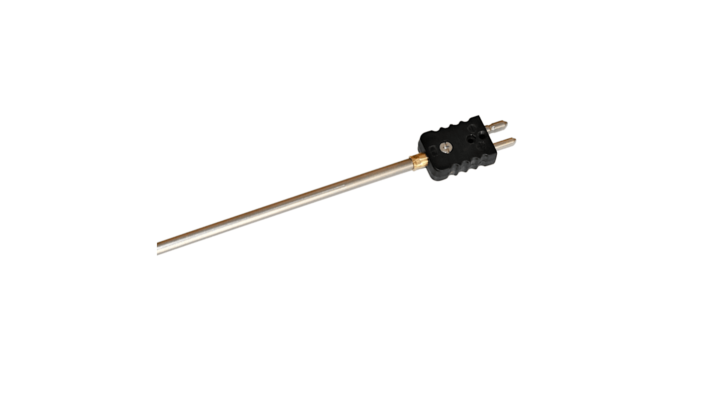 Termopar tipo J Electrotherm, Ø sonda 6mm x 1000mm, temp. máx +700°C, conexión Conector estándar