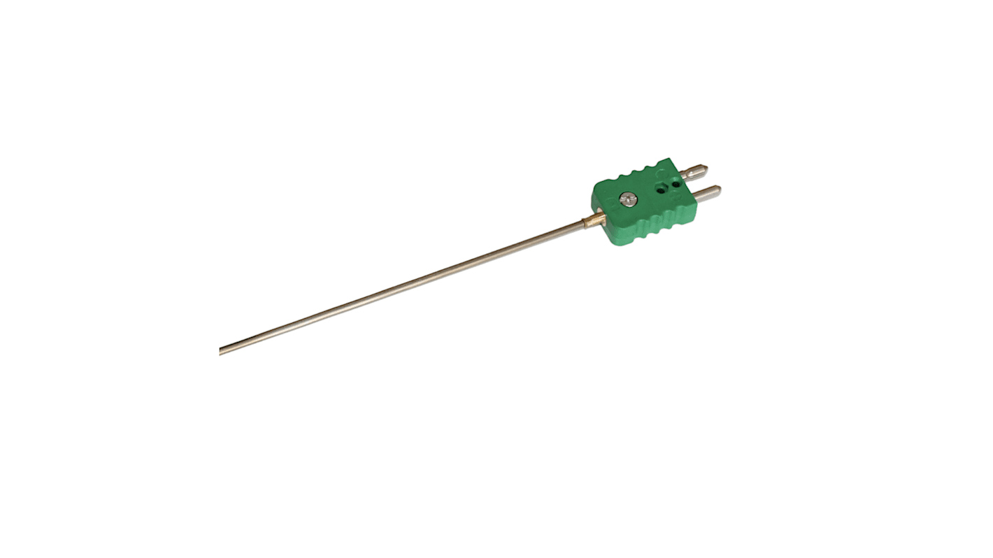 Termopar tipo K Electrotherm, Ø sonda 3mm x 300mm, temp. máx +1000°C, conexión Conector estándar