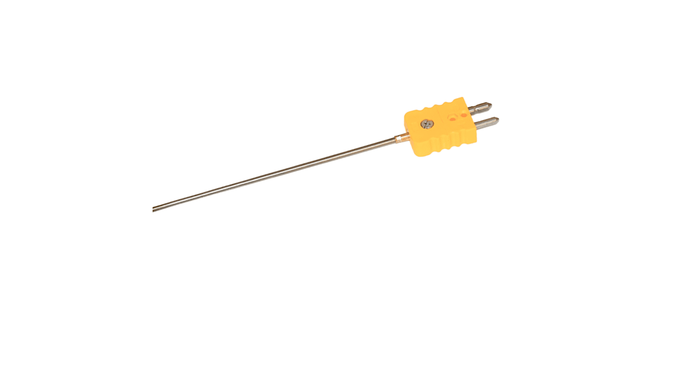 Electrotherm282 Type K Thermocouple 300mm Length, 3mm Diameter, 0°C → +1000°C