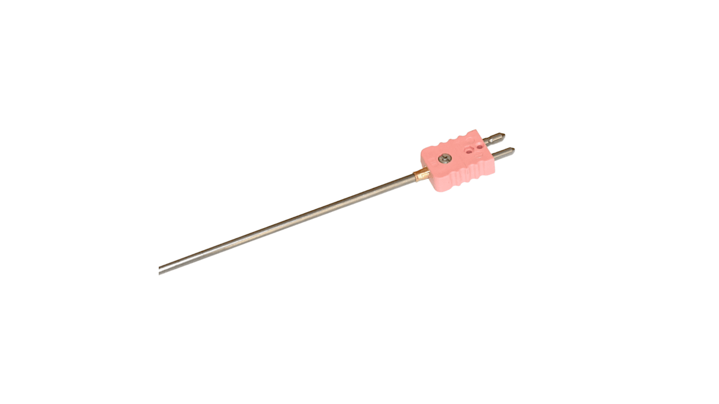 Termopar tipo N Electrotherm, Ø sonda 4.5mm x 1000mm, temp. máx +1000°C, conexión Conector estándar