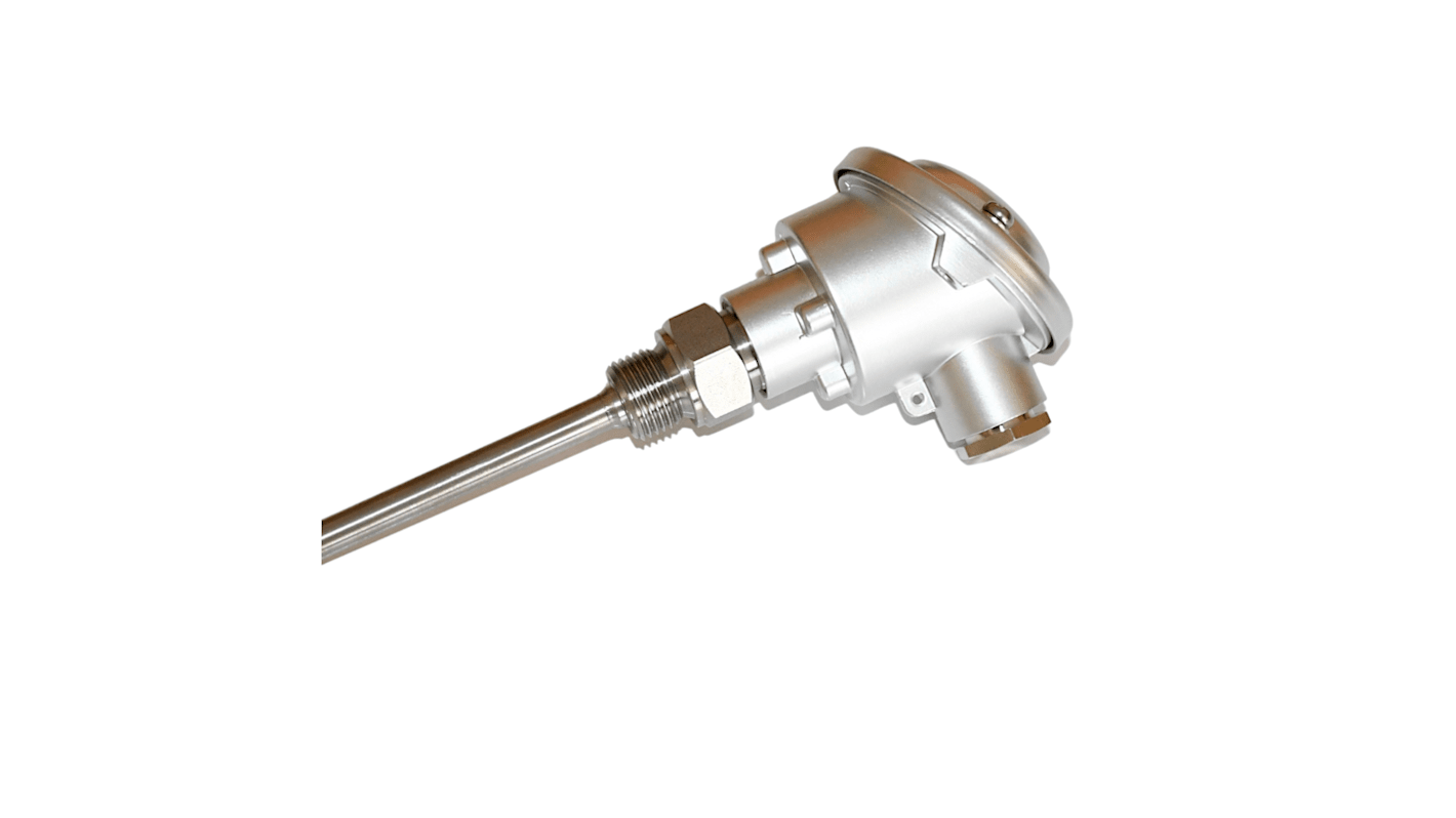 Electrotherm PT100 RTD-sensor, 9mm dia., 100mm lang, 3 ledninger, G 1/2 A, F0,3 +100°C Max