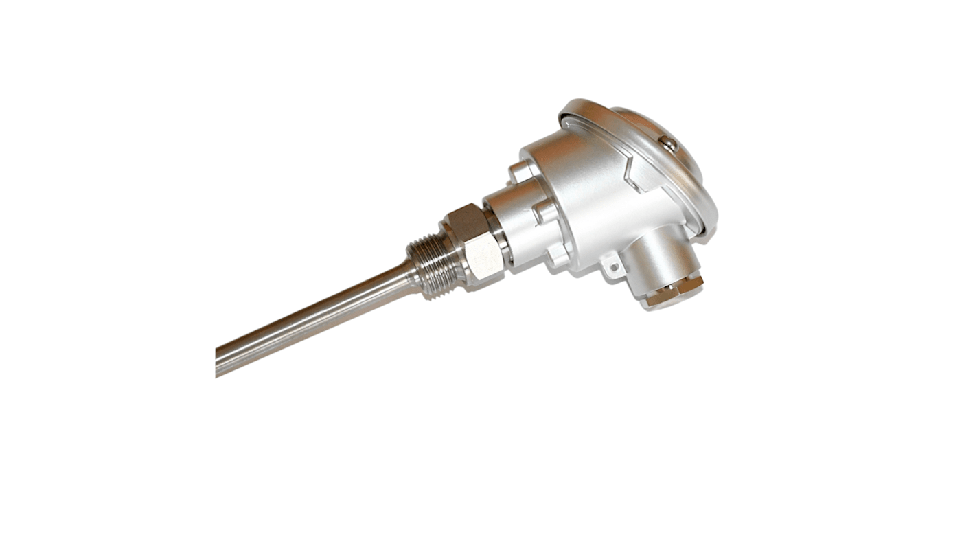 Electrotherm PT100 RTD Sensor, 9mm Dia, 100mm Long, 3 Wire, G 1/2 A, F0.3 +100°C Max