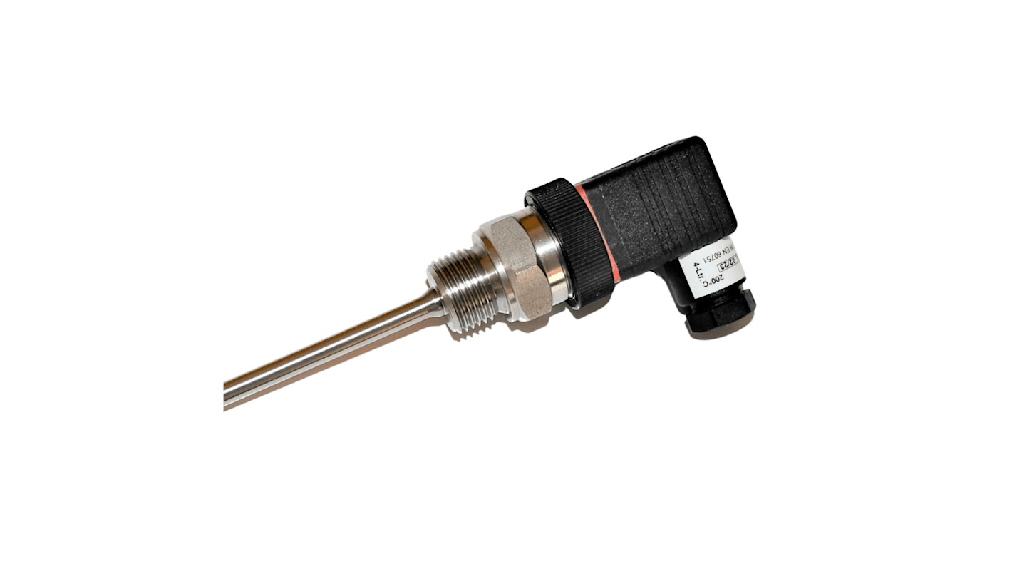 Electrotherm PT100 RTD Sensor, 6mm Dia, 50mm Long, 3 Wire, G 1/2 A, F0.3 +400°C Max