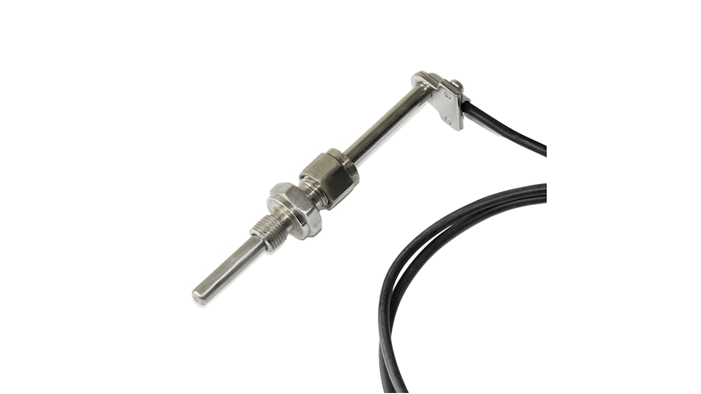 ElectrothermK7T Type J Thermocouple 100mm Length, 6mm Diameter → +205°C