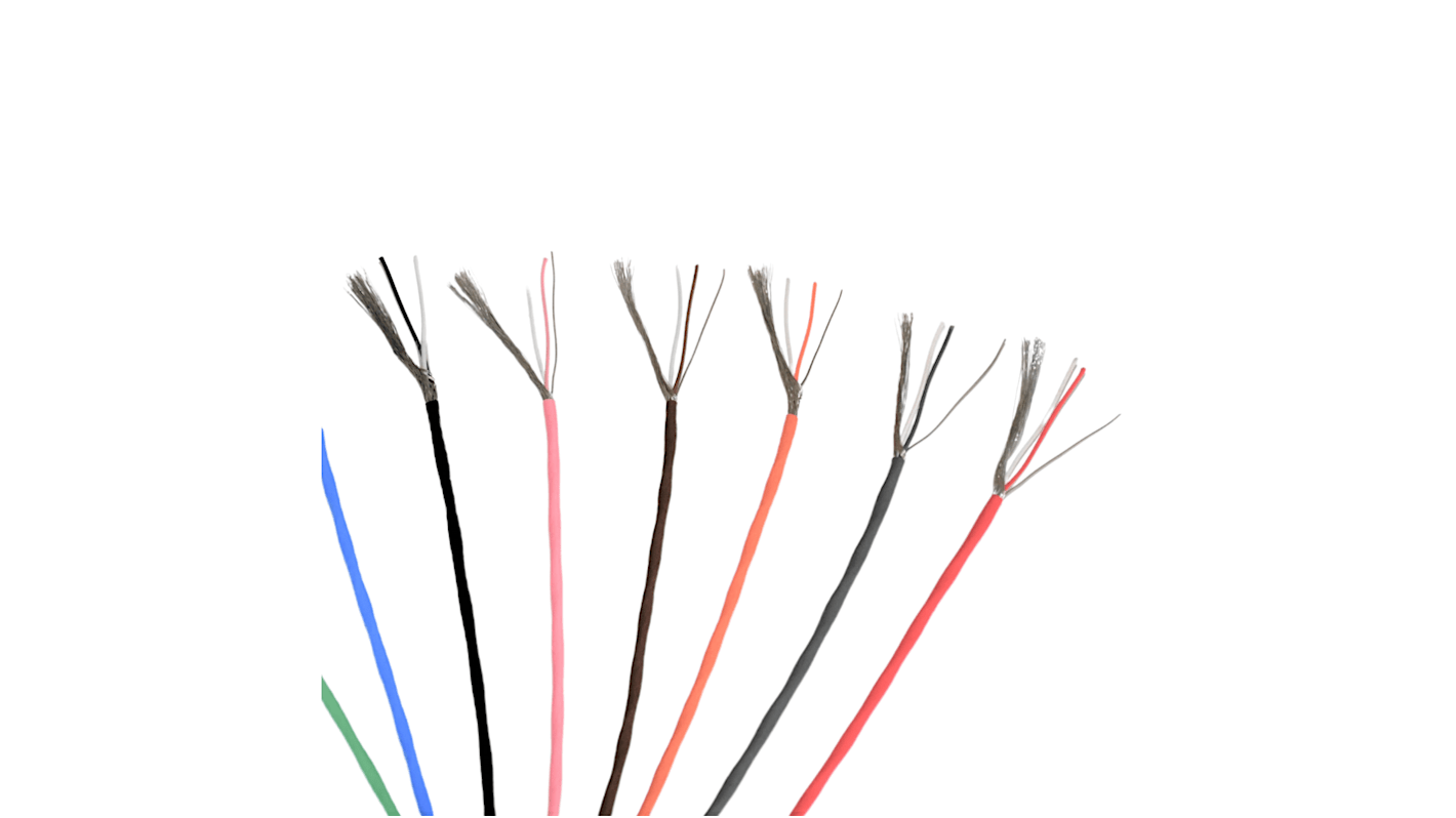 Electrotherm TEL Series Type K Extension Cable, 10m, FEP Insulation, +205°C Max