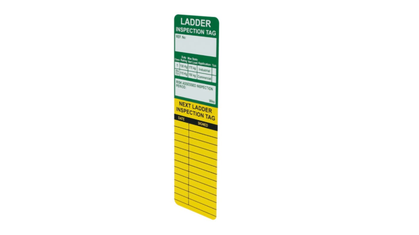 10Each 'Ladder Inspection Tag' Lockout Tag