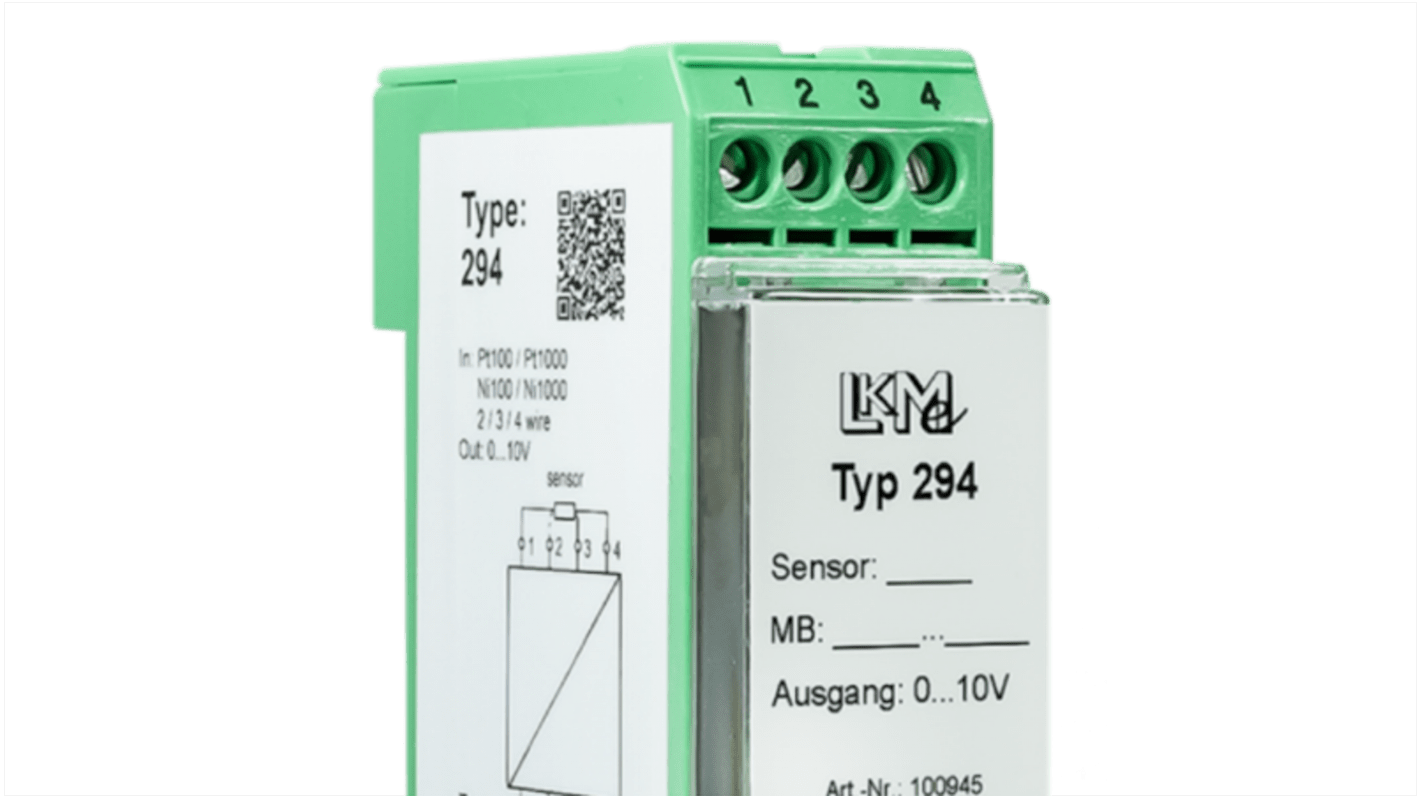 LKMelectronic LKM Temperature Transmitter Ni100/Ni1000 TK5000, Ni100/Ni1000 TK6180, Pt100/Pt1000 Input, 15 → 26