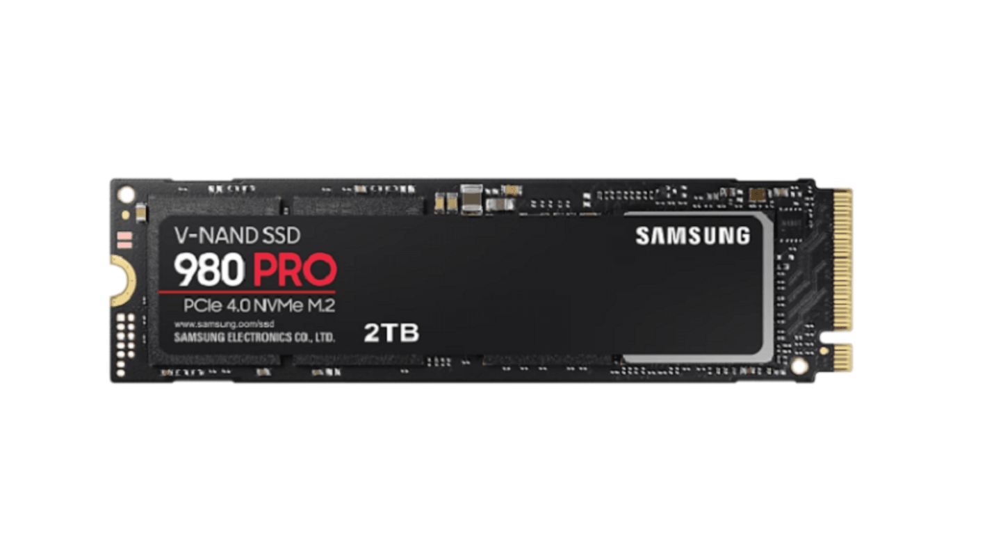 SAMSUNG SSD 980 PRO, M.2 (2280) Intern SSD NVMe PCIe Gen 4 x 4, V-NAND MLC, 2 TB, Intern, SSD