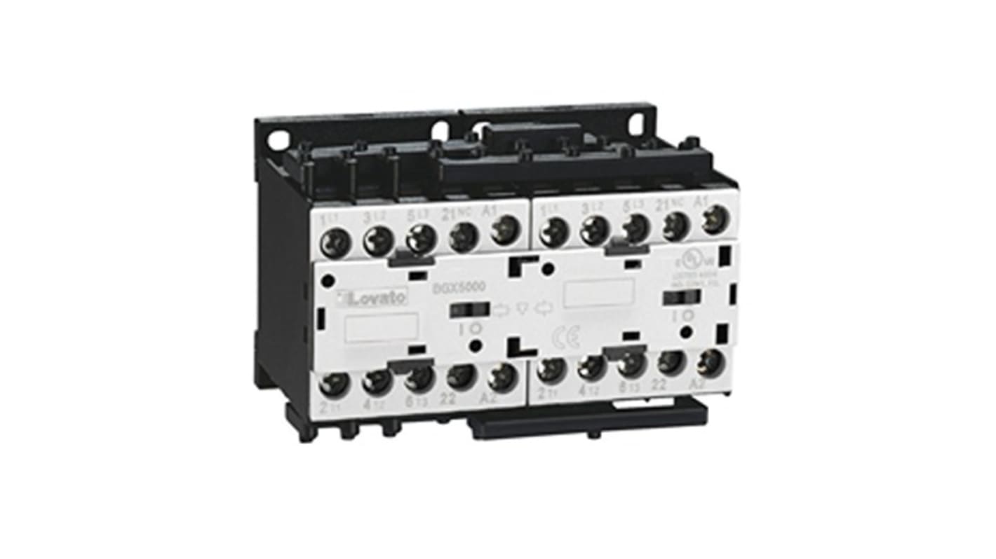 Lovato BGR12 Contactor, 12 V Coil, 12 A, 5 kW, 690 V