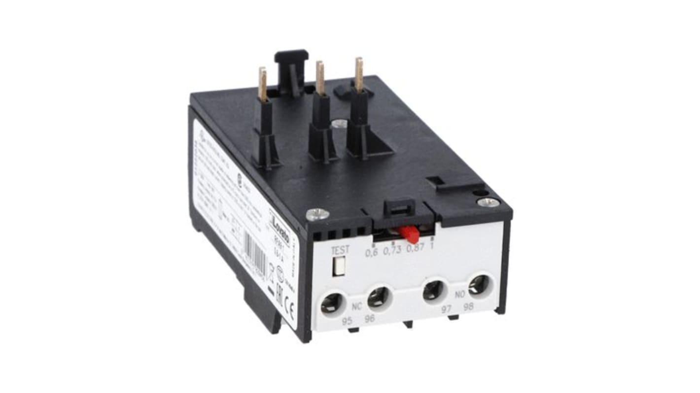 Relé de control Lovato RFA9, 1 NA + 1 NC, 690 V, 0,33 A