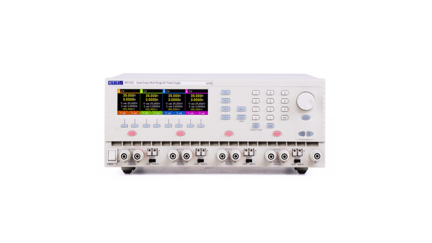 Aim-TTi MX103Q 4-Kanal Programmier Labornetzgerät 420W, 35V / 6A