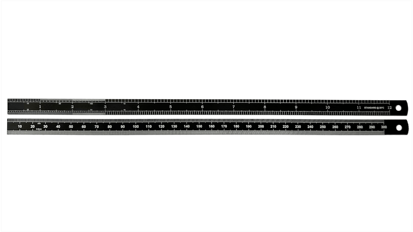 RS PRO 300mm Steel Imperial, Metric Rule | RS