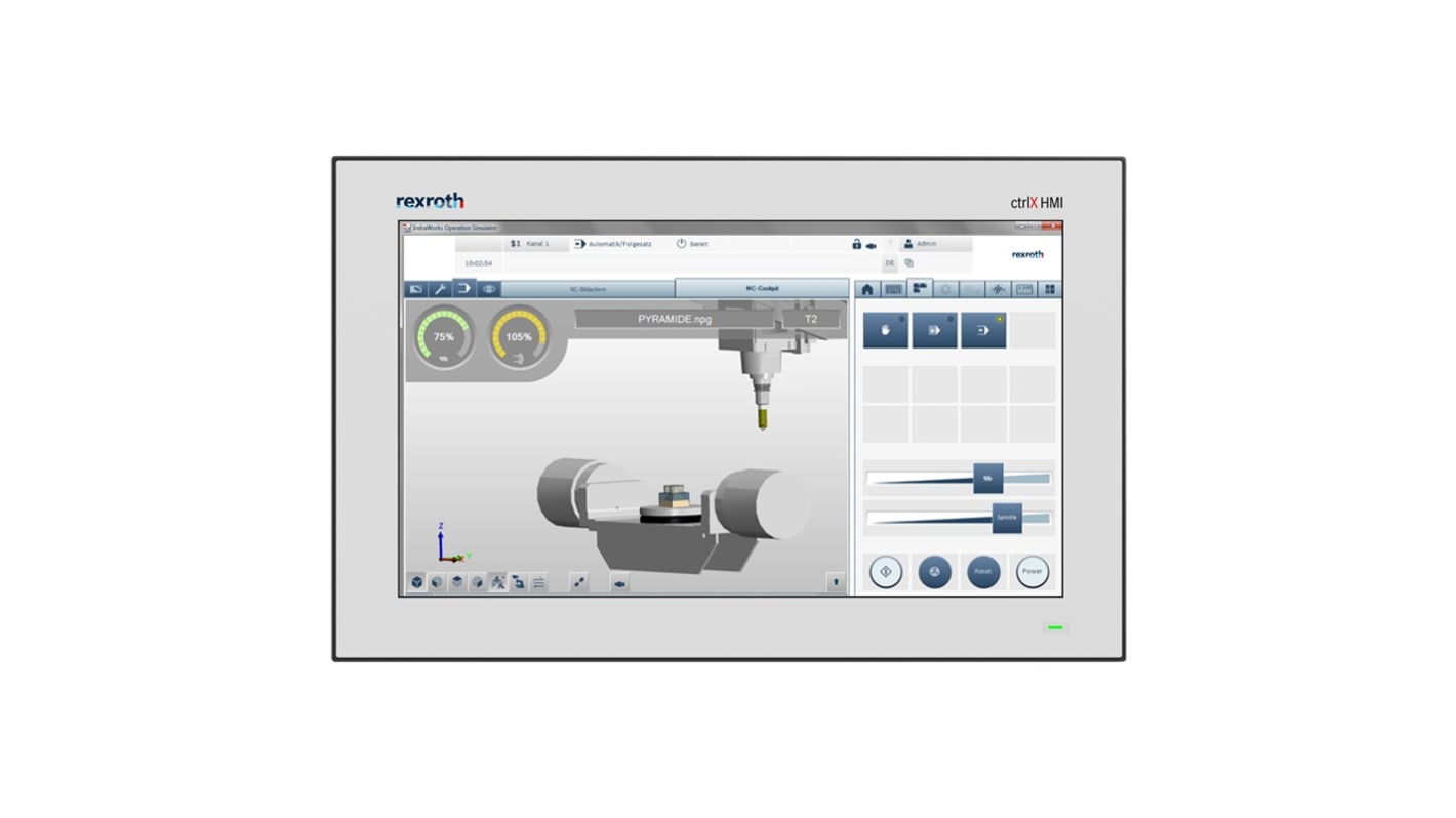 Bosch Rexroth WR2115 Series ctrlX HMI Web Panel - 15 in, Multi-Touch Display, 1366 x 768pixels