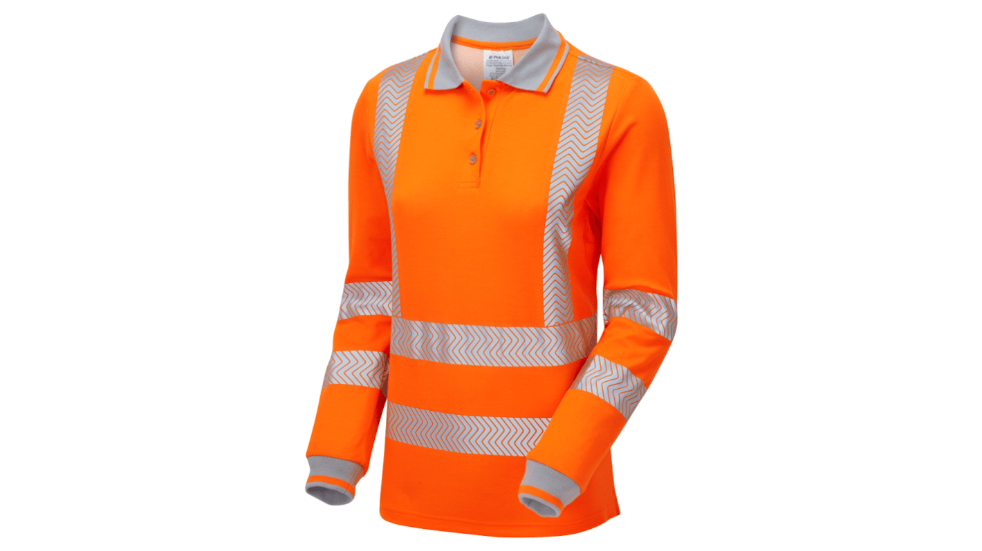 PULSAR LFE954 Orange Women Hi Vis Polo Shirt, 10in