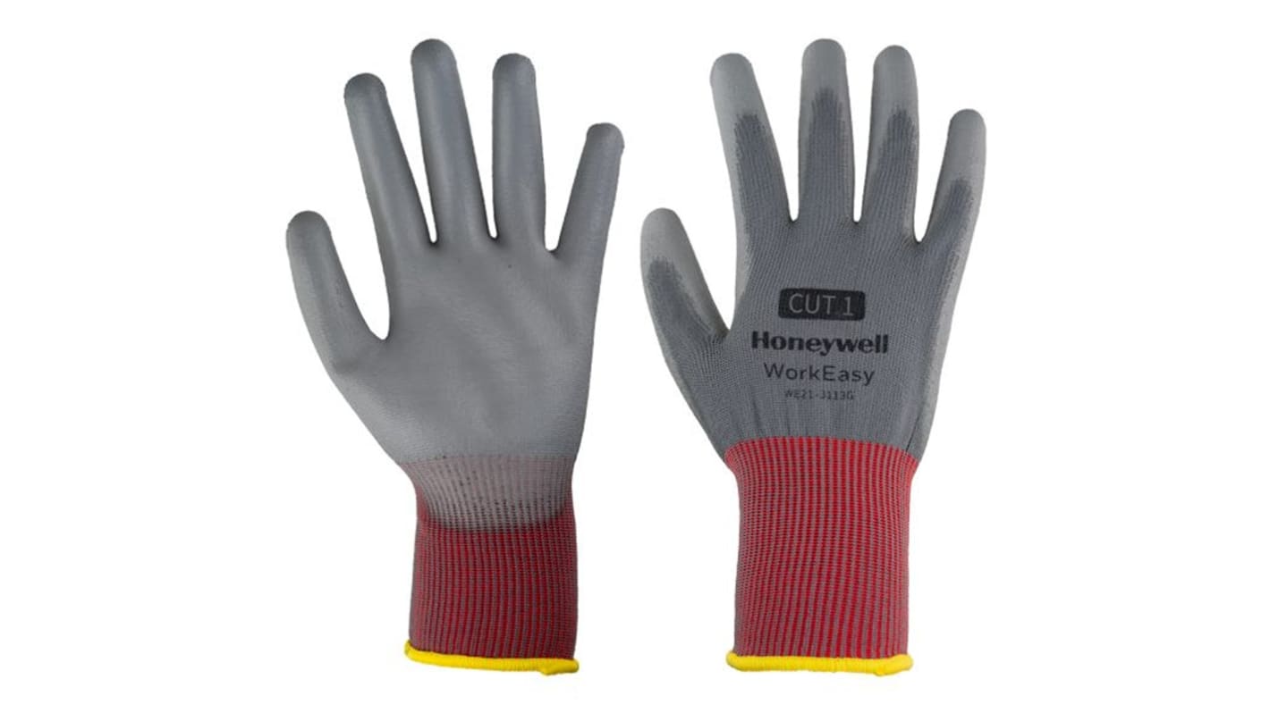 Gants Honeywell Safety WorkEasy 13G GY PU 1 taille 8, Résistance abrasion/ déchirure, 1 Paire, Gris