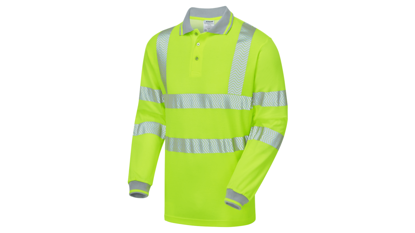 PULSAR LFE903 Yellow Men Hi Vis Polo Shirt, 2XLin