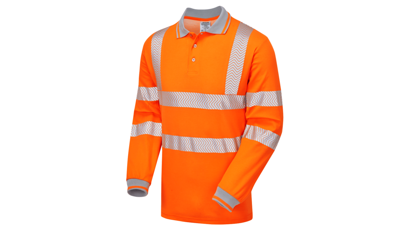 Polo haute visibilité manches longues PULSAR LFE904, Orange, taille XXL, Homme