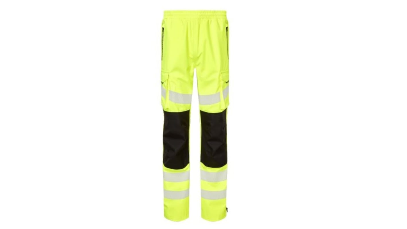 PULSAR LFE906 Yellow Hi-Vis, Waterproof, Windproof Hi Vis Trousers, 39 → 40in Waist Size