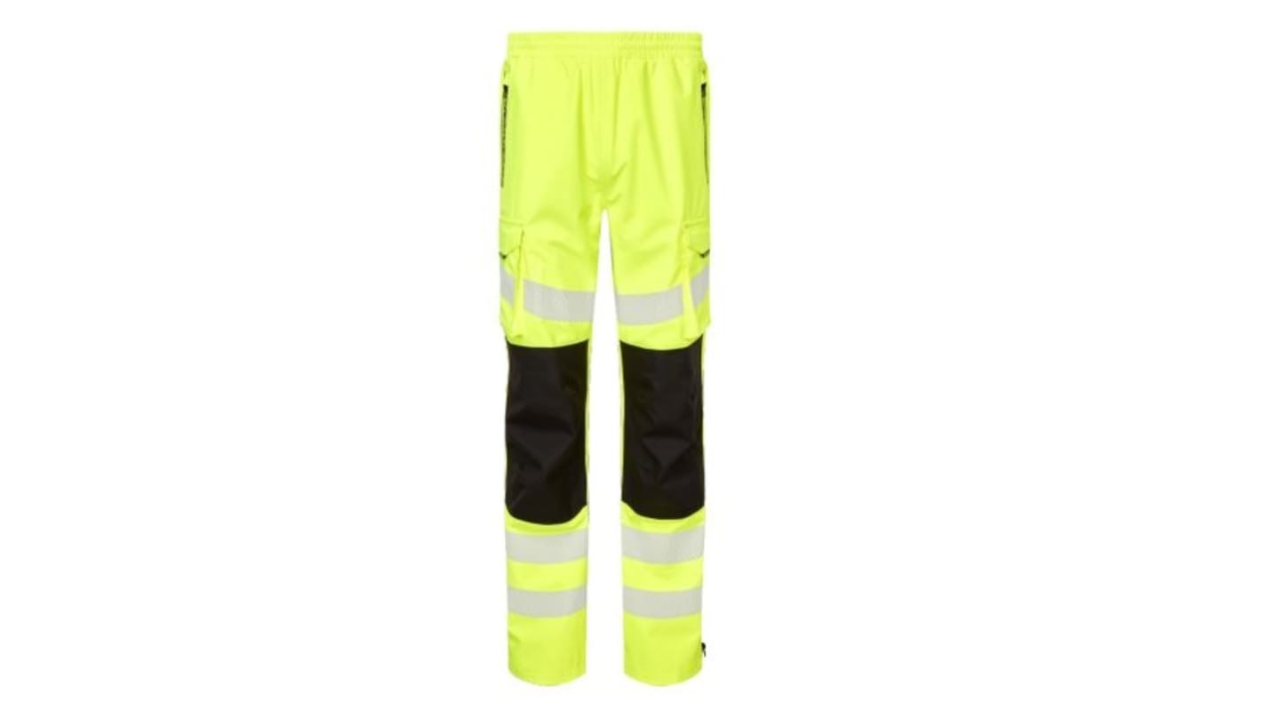 PULSAR LFE906 Yellow Hi-Vis, Waterproof, Windproof Hi Vis Trousers, 35 → 37in Waist Size