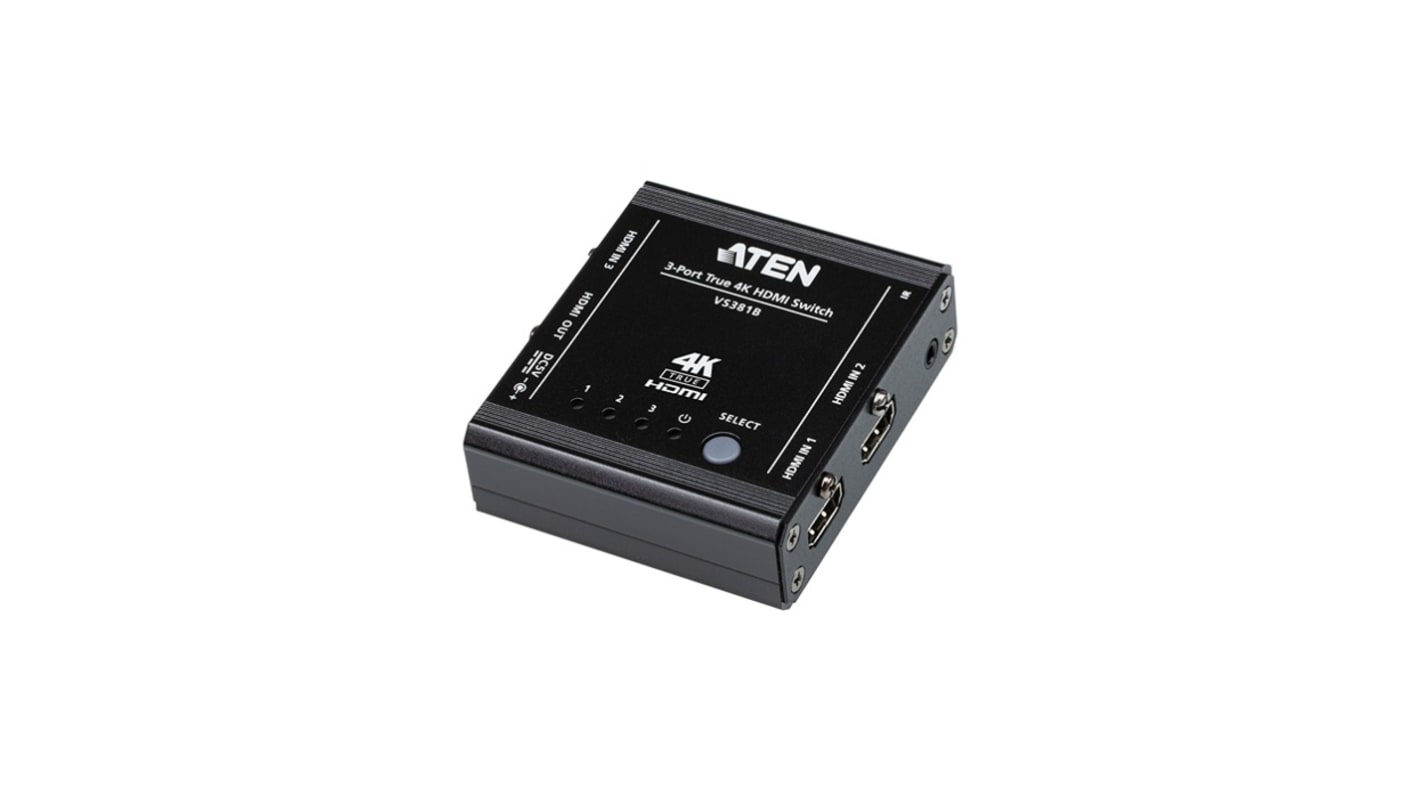 Aten HDMI-Schalter HDMI 4-Port, 4096 x 2160 3 Videoeingänge 1 Videoausgänge