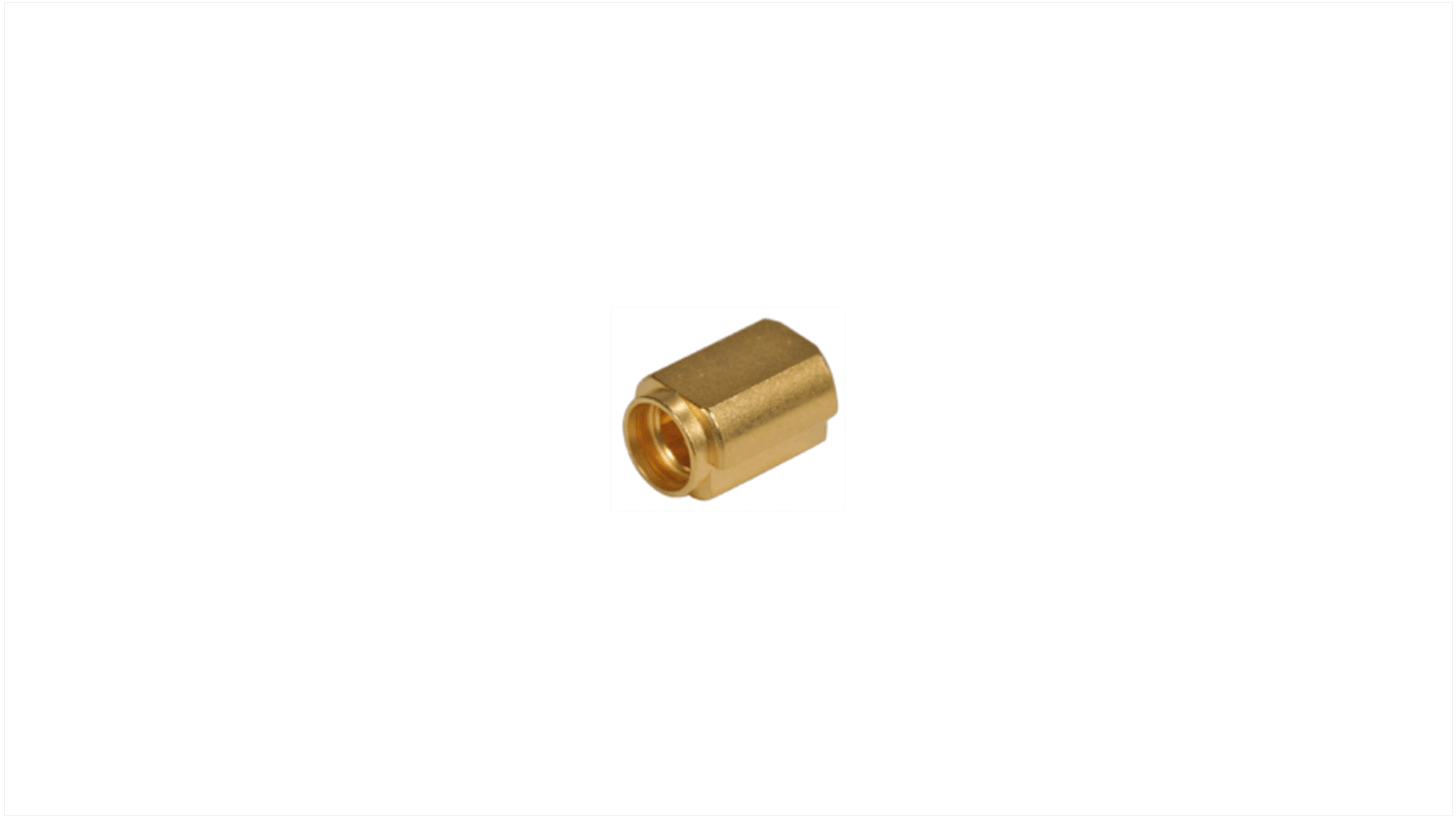 Huber+Suhner, jack Edge Mount Micro Miniature Coaxial Connector, Coaxial Cable Termination, Straight Body