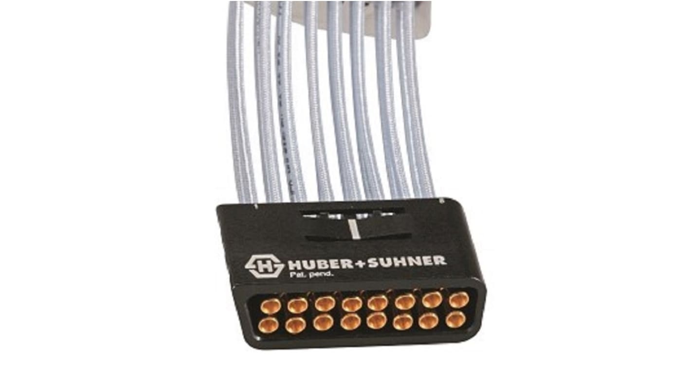 Huber+Suhner 同軸ケーブル, MXPジャック SK, 152mm, MF53/2x8A_21MXP/21SK_erg/152