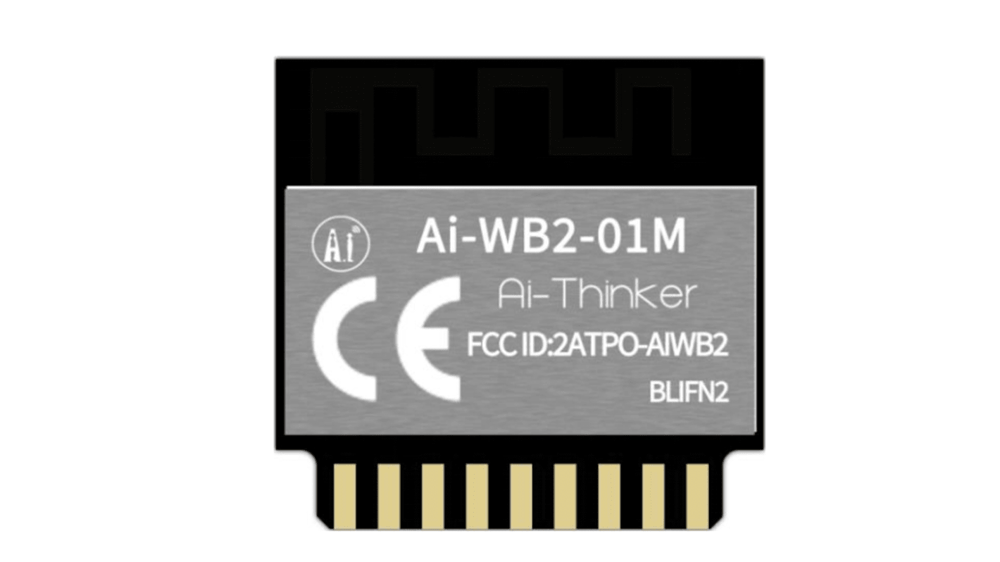 RF Solutions Ai-WB2-01M 2.7 → 3.6V WiFi and Bluetooth Module, IEEE 802.11 b/g/n ADC, GPIO, I2C, SPI, UART