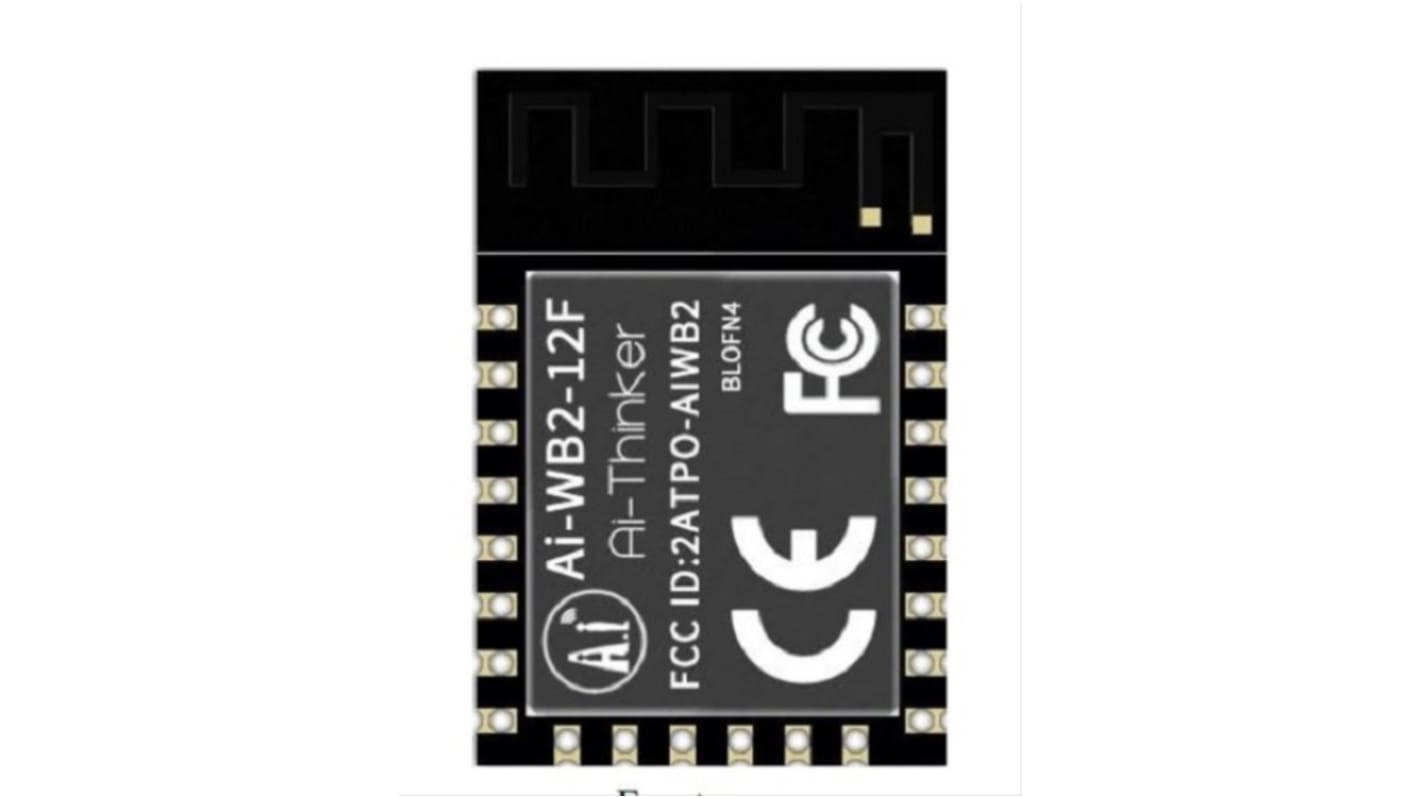 RF Solutions Ai-WB2-12F 2.7 → 3.6V WiFi and Bluetooth Module, IEEE 802.11 b/g/n ADC, GPIO, I2C, SPI, UART